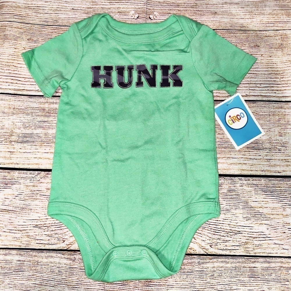 NWT Circo Green HUNK Onesie Size 6-9M